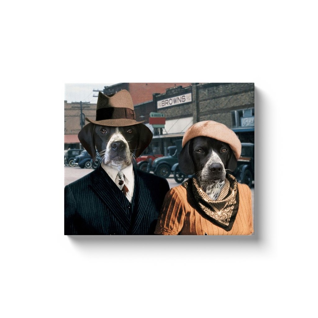 Bonnie And Clyde Custom Portrait Personalized Canvas Wall Art Home Decoration For Any Pet Or Person store